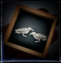 Tiny Crow Sterling Silver Earrings