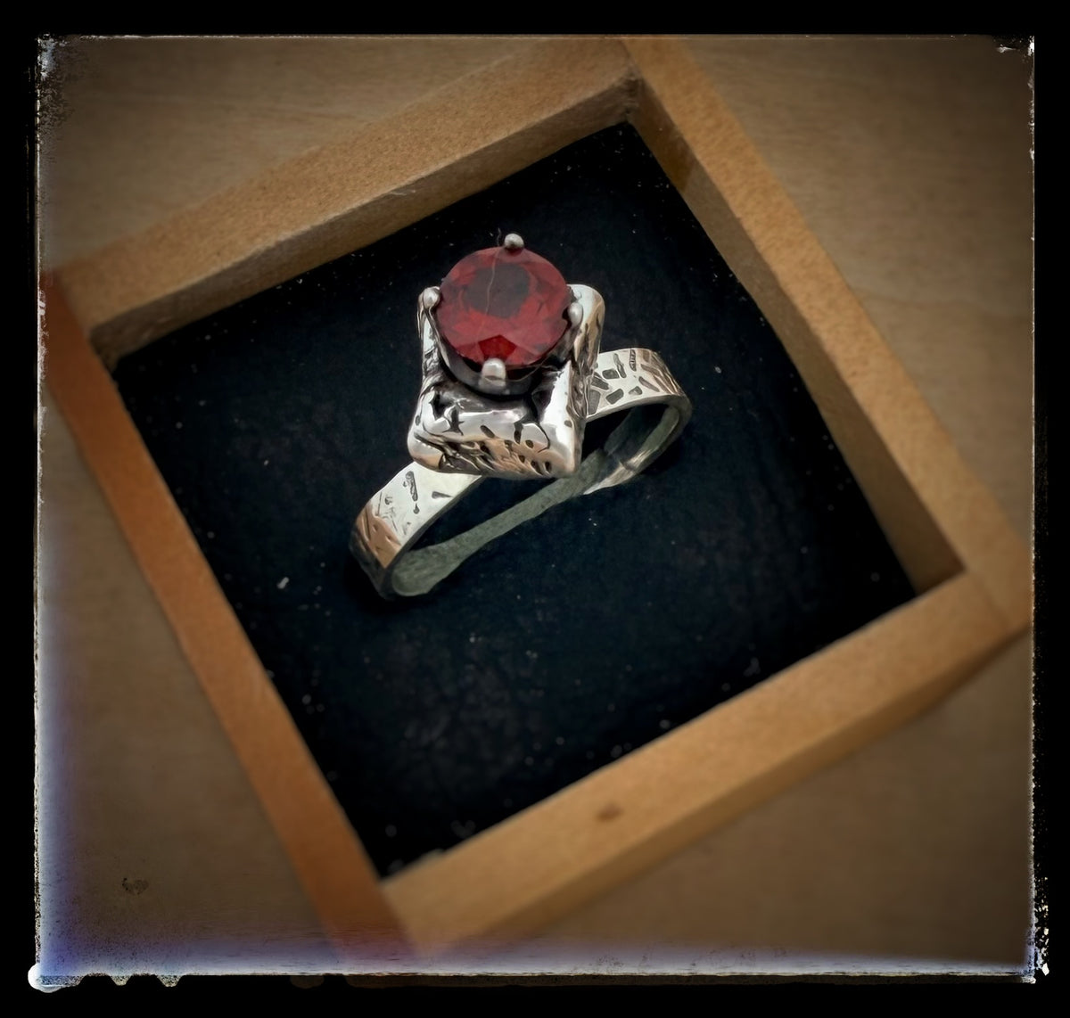 Scarlet Dream Garnet Ring