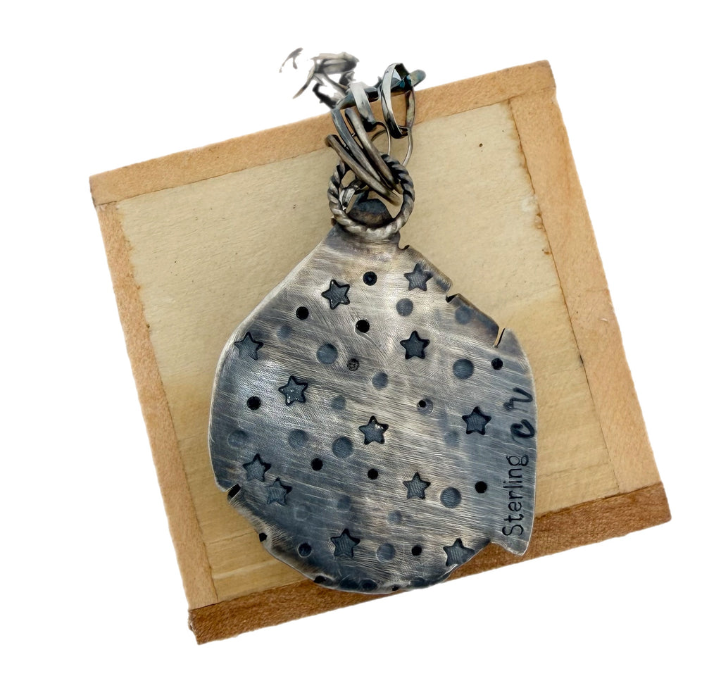 Moonstone Teardrop Asymmetrical Pendant