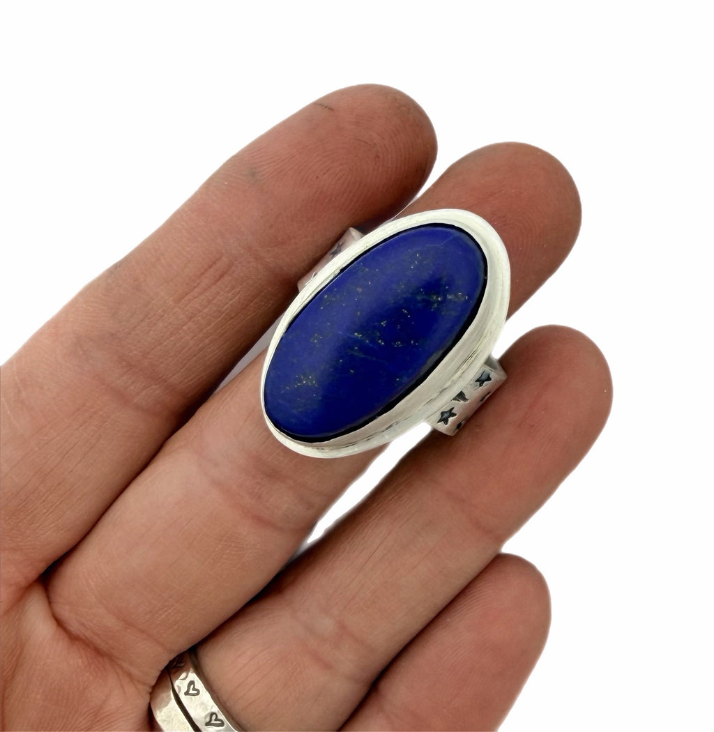 Lapis Lazuli Moonphase Ring