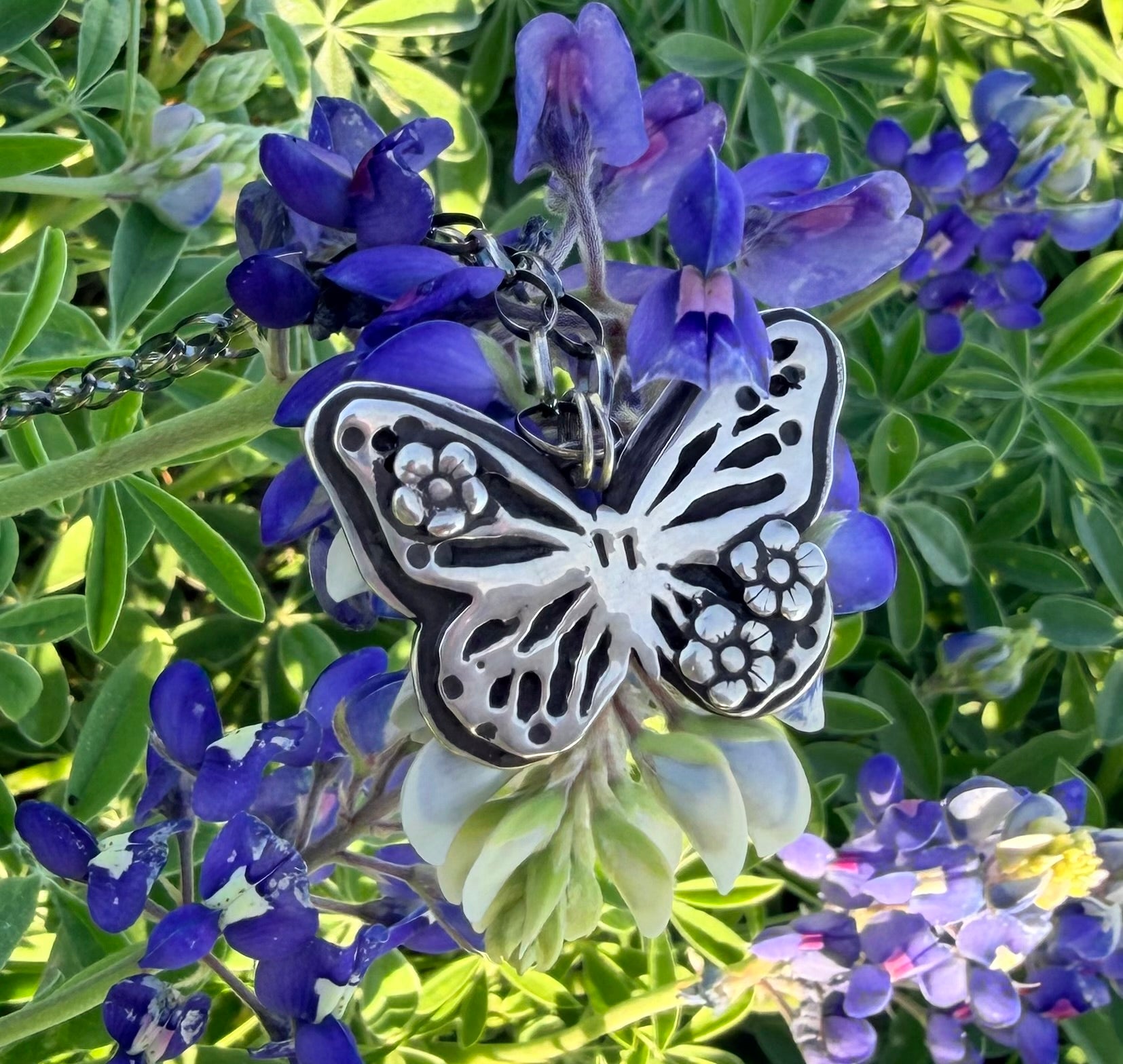 Flowery Butterfly Necklace