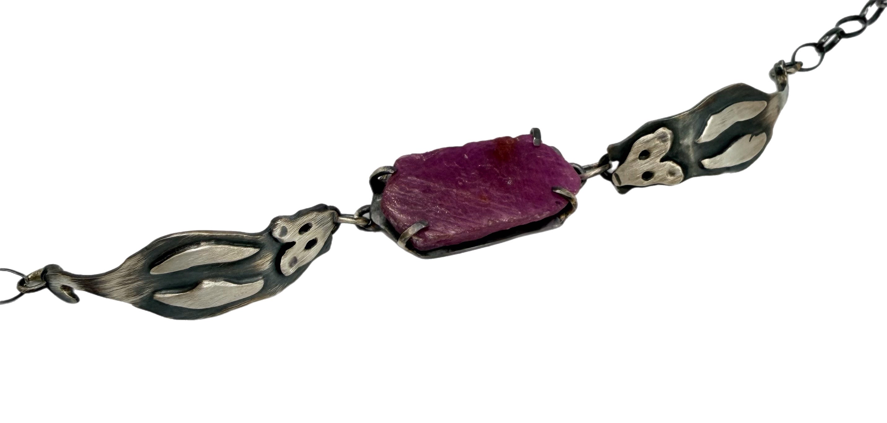 Opossum Raw Ruby Bracelet