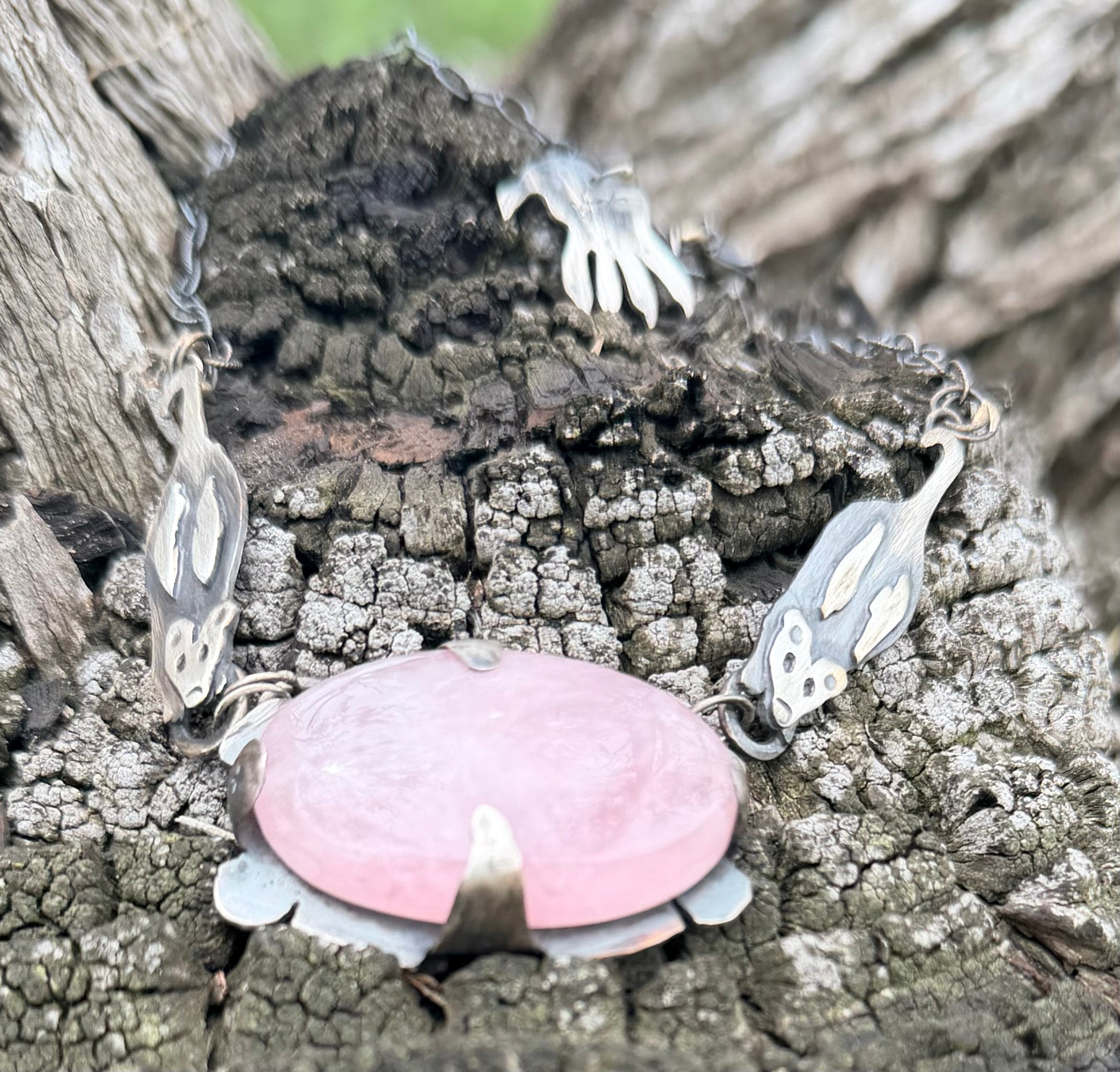 Opossum Rose Quartz Necklace