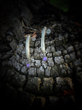 Charoite Crescent Earrings