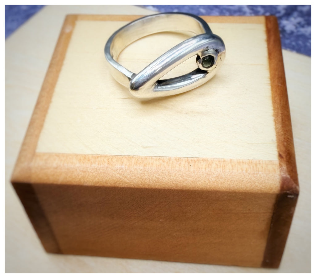 Peridot Teardrop Ring