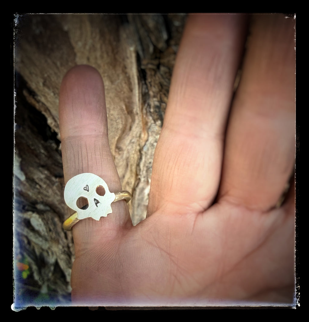 Golden Skull Ring
