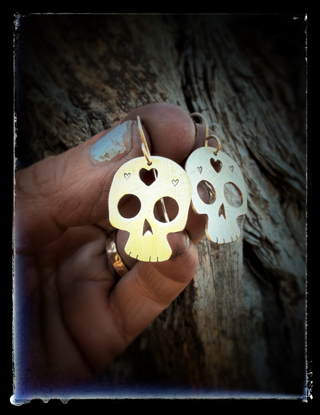 Golden Skull Earrings