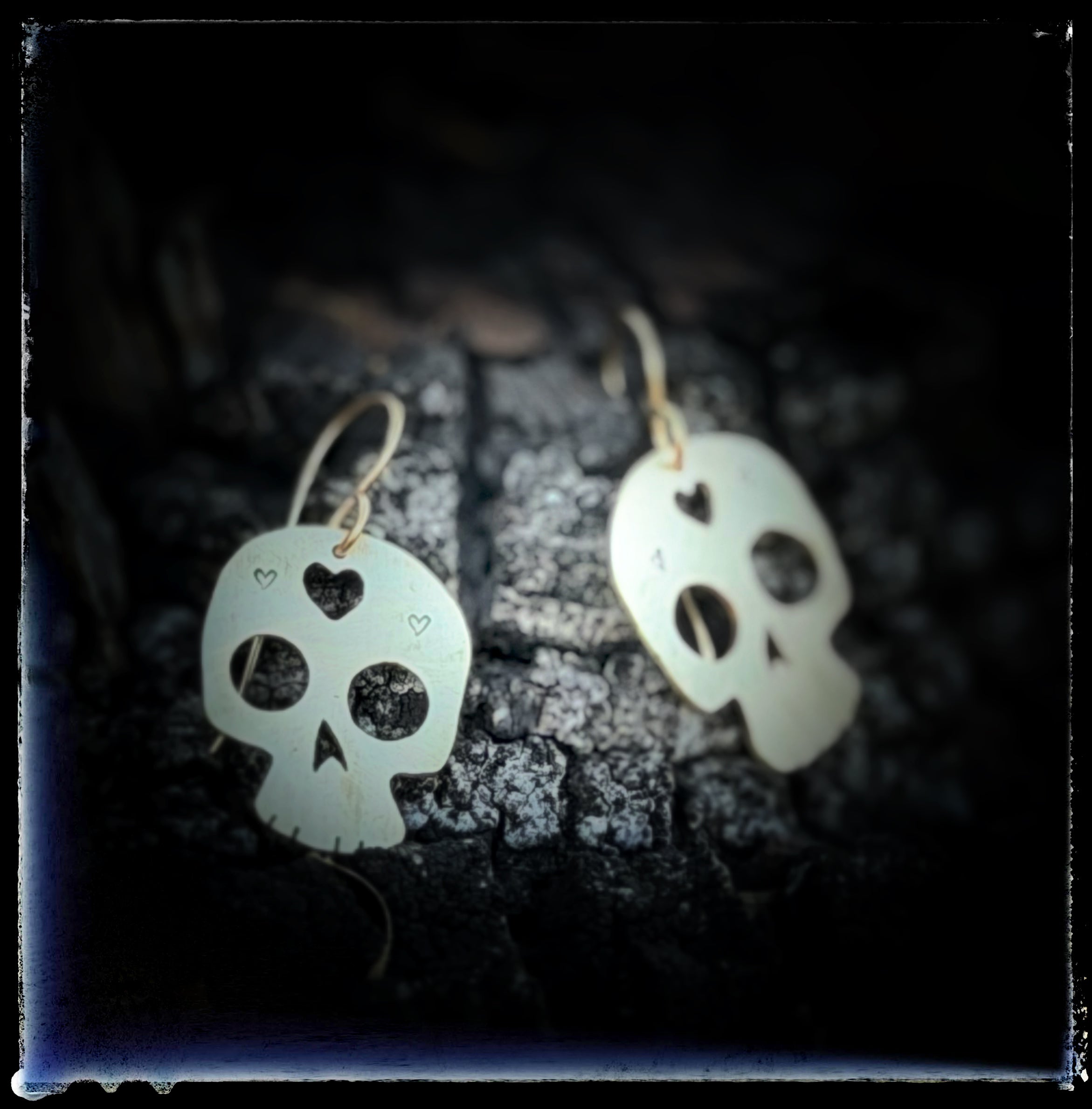 Golden Skull Earrings
