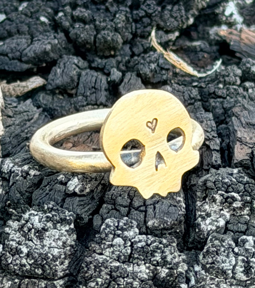 Golden Skull Ring