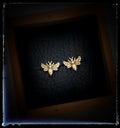 Bronze Dainty Bee Stud Earrings