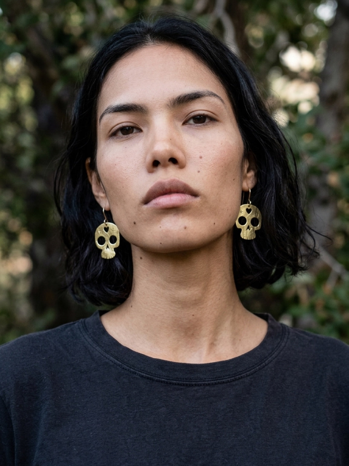 Golden Skull Earrings
