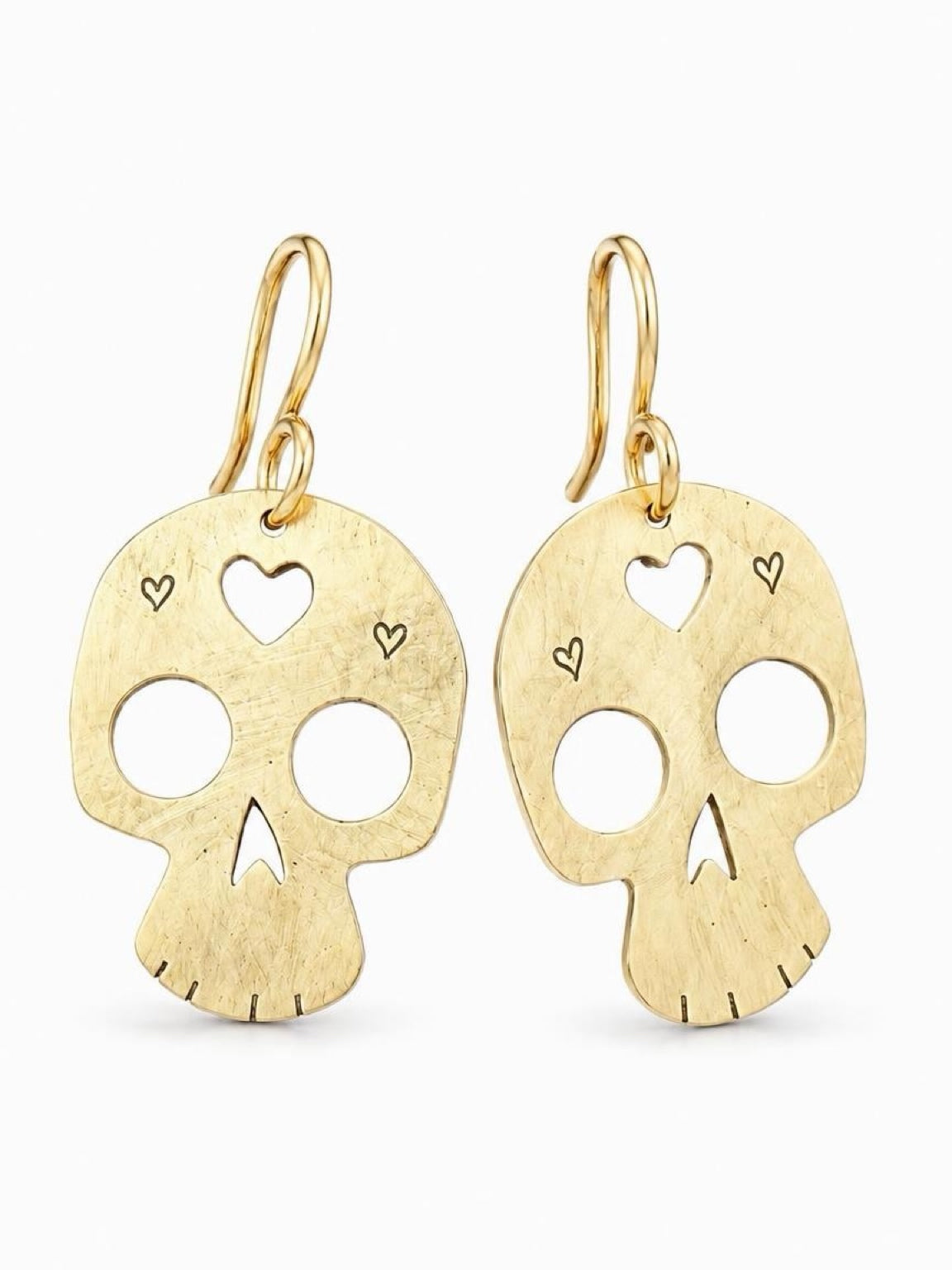Golden Skull Earrings