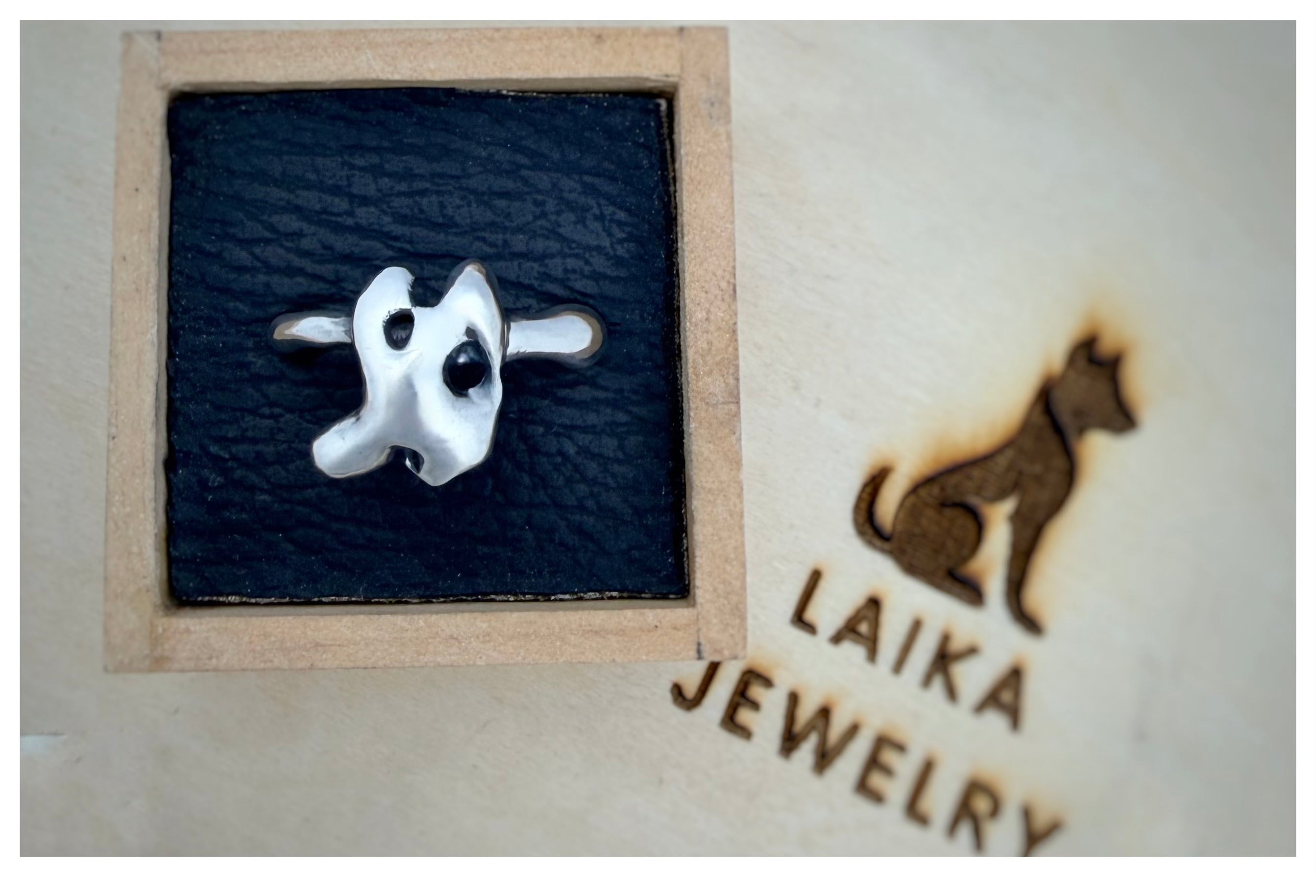 Sculptural Splat Sterling Silver Ring
