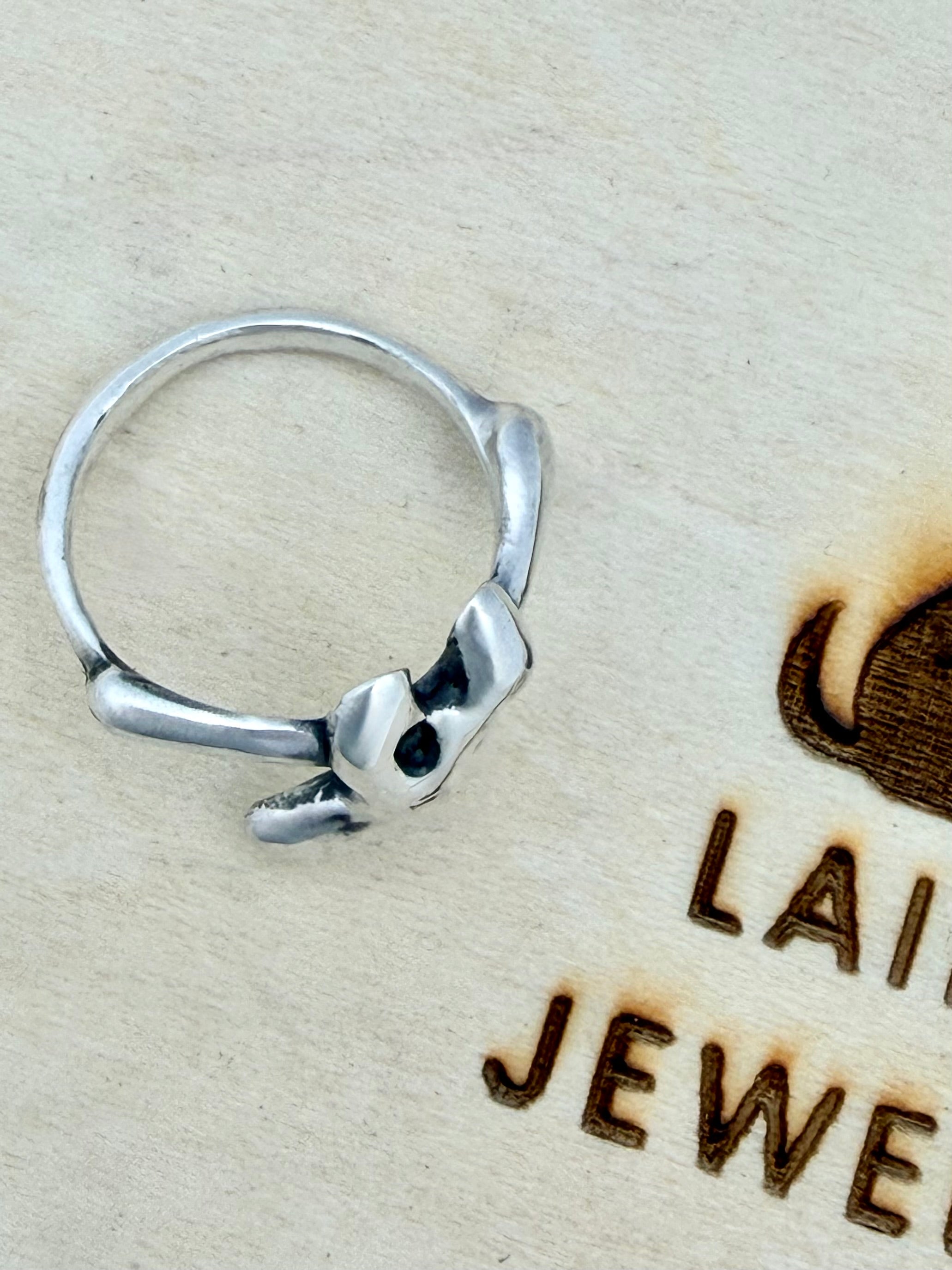 Sculptural Splat Sterling Silver Ring