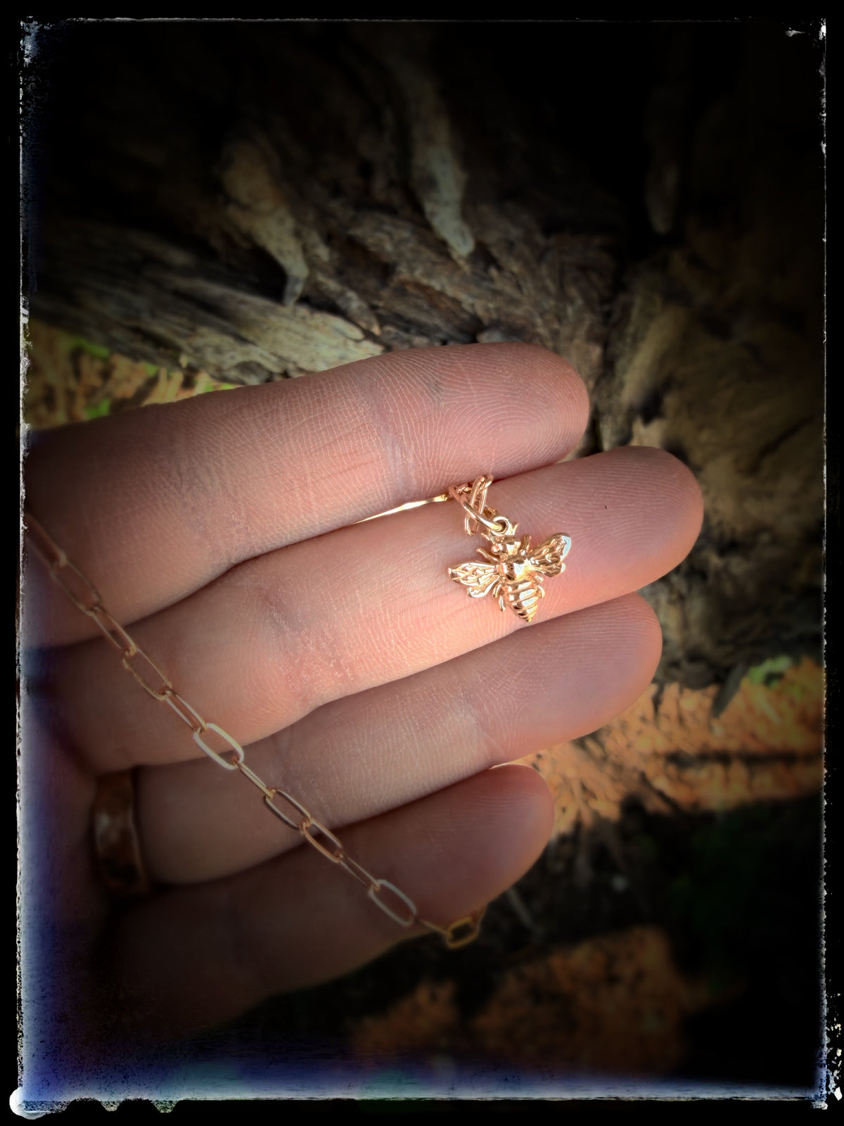Bronze Dainty Bee Necklace