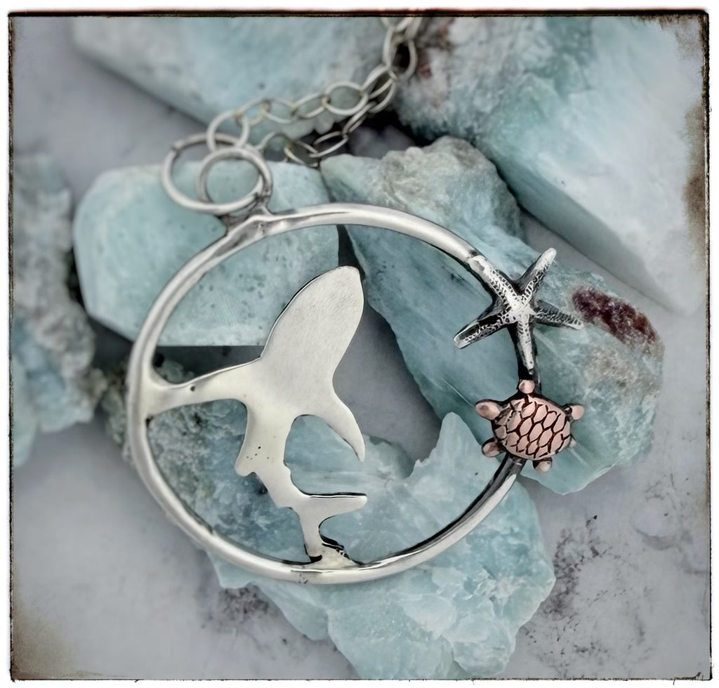 Tiny Shark Circle Necklace