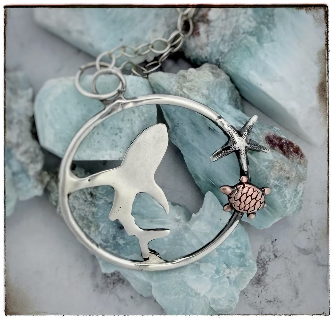 Tiny Shark Circle Necklace