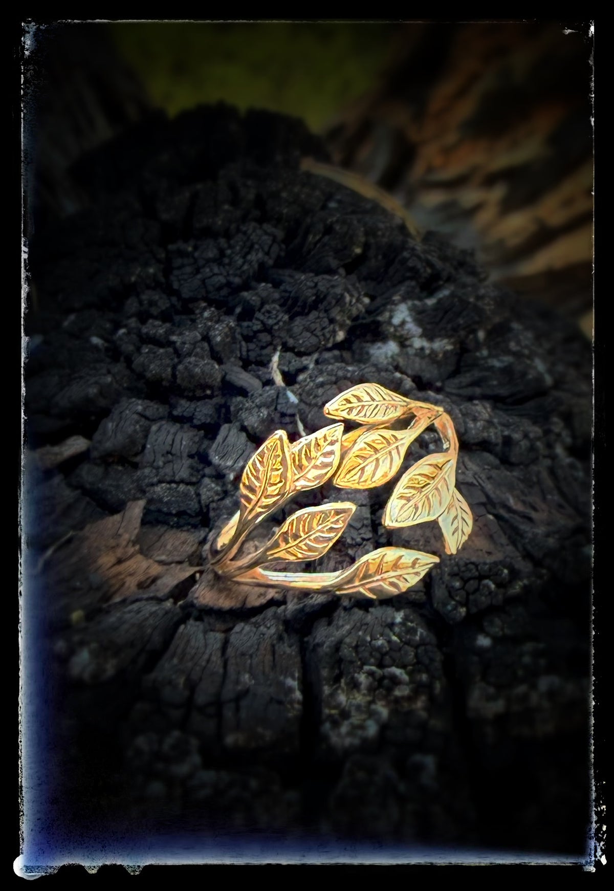 Bronze Fall Leaf Cluster Ring