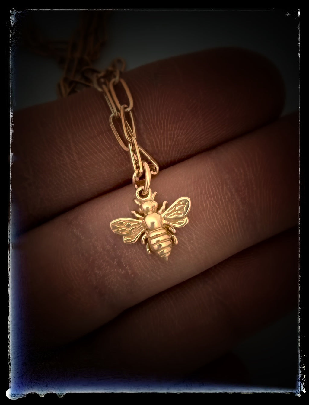 Bronze Dainty Bee Necklace
