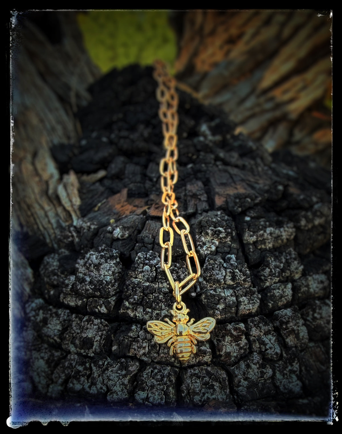 Bronze Dainty Bee Necklace