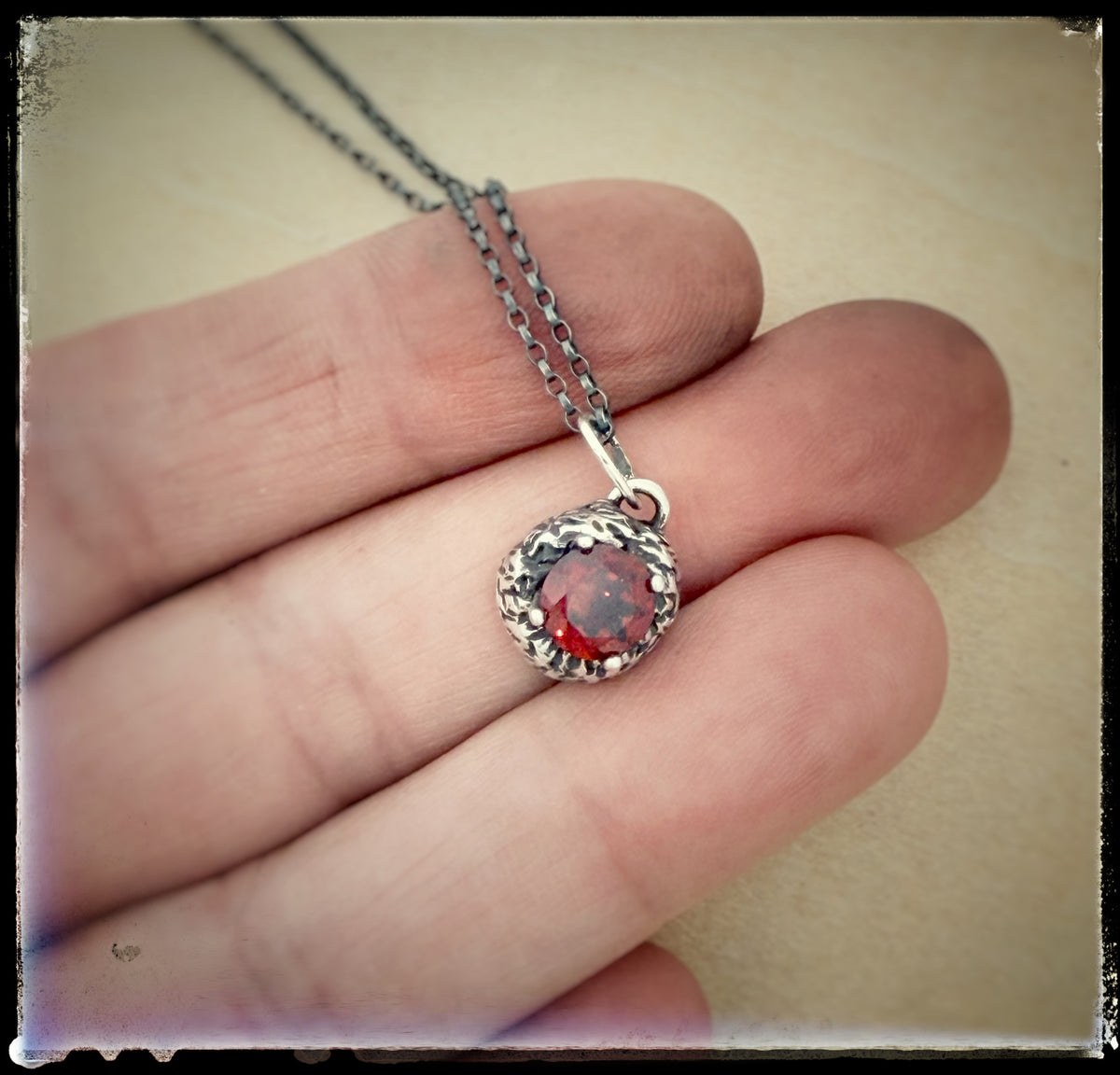 Scarlet Dream Garnet Necklace