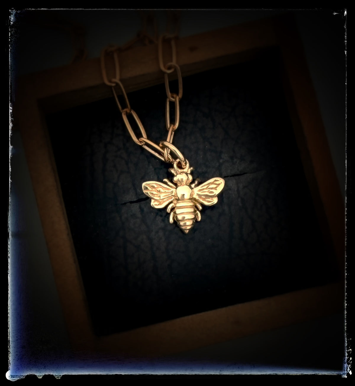 Bronze Dainty Bee Necklace