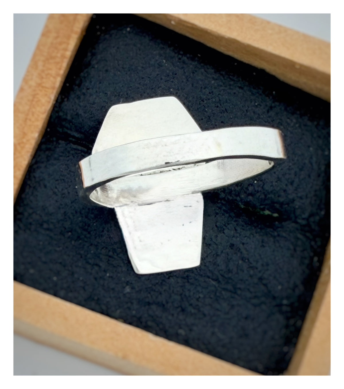 Sterling Silver Coffin Ring