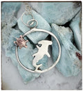 Tiny Hammerhead Shark Circle Necklace