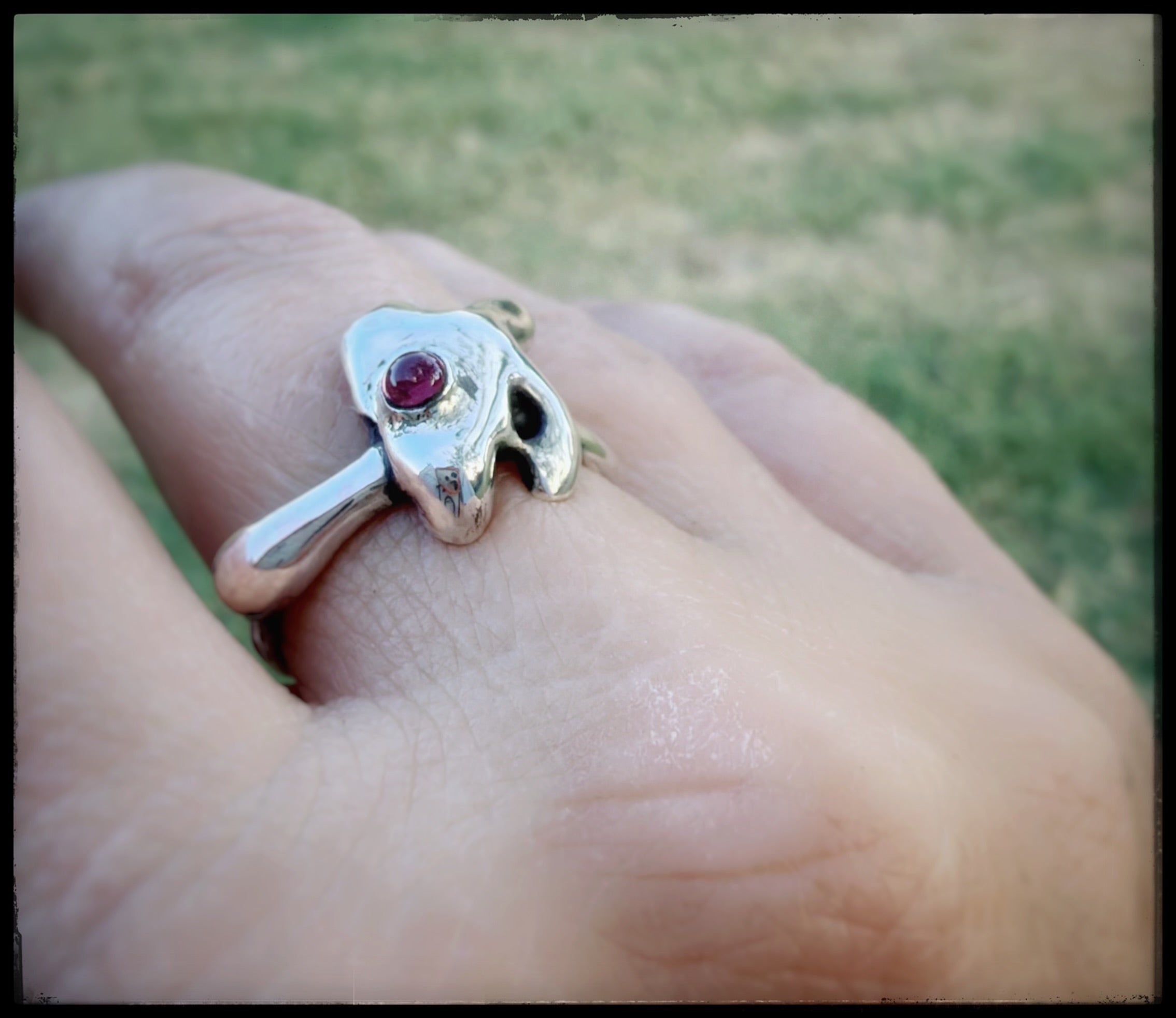 Sculptural Splat Sterling Silver Ring