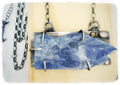 Raw Kyanite Sharks Swimming Necklace