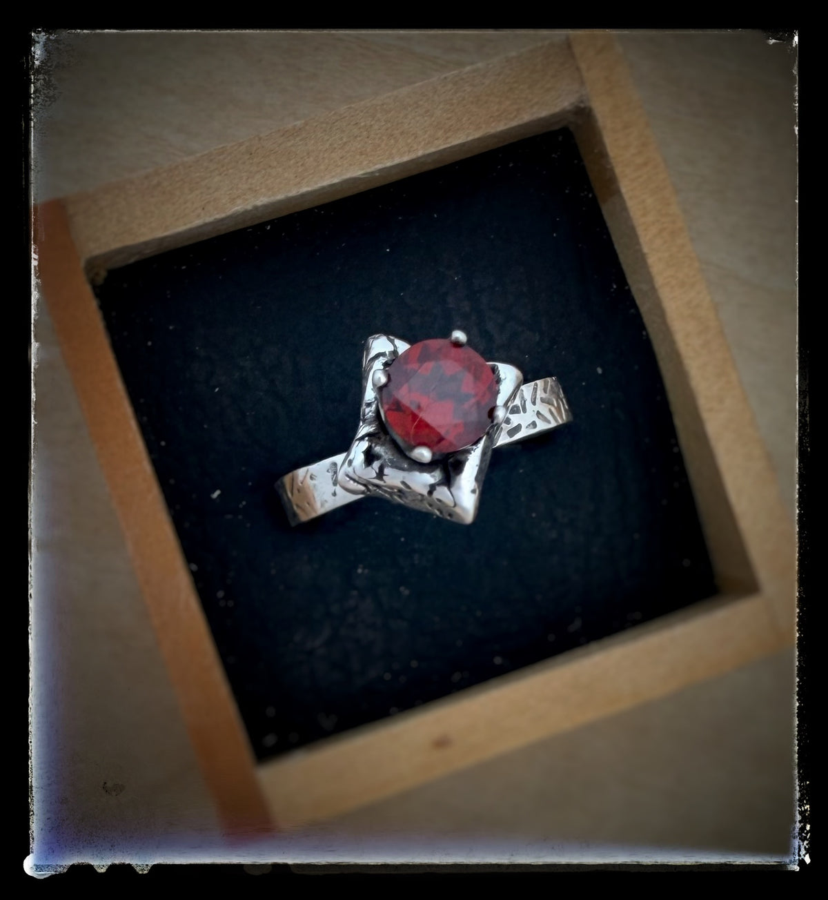Scarlet Dream Garnet Ring