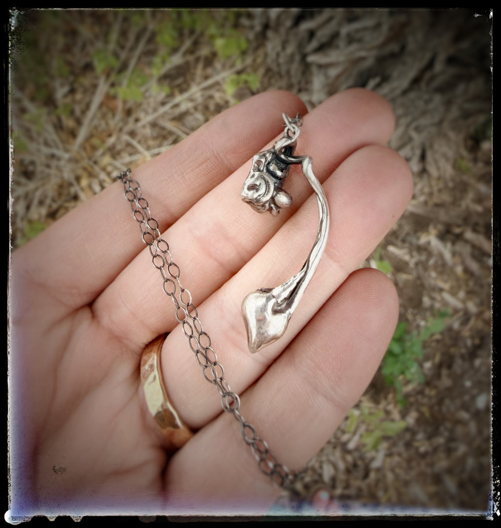 Sculptural Gloopy Goth Heart Necklace
