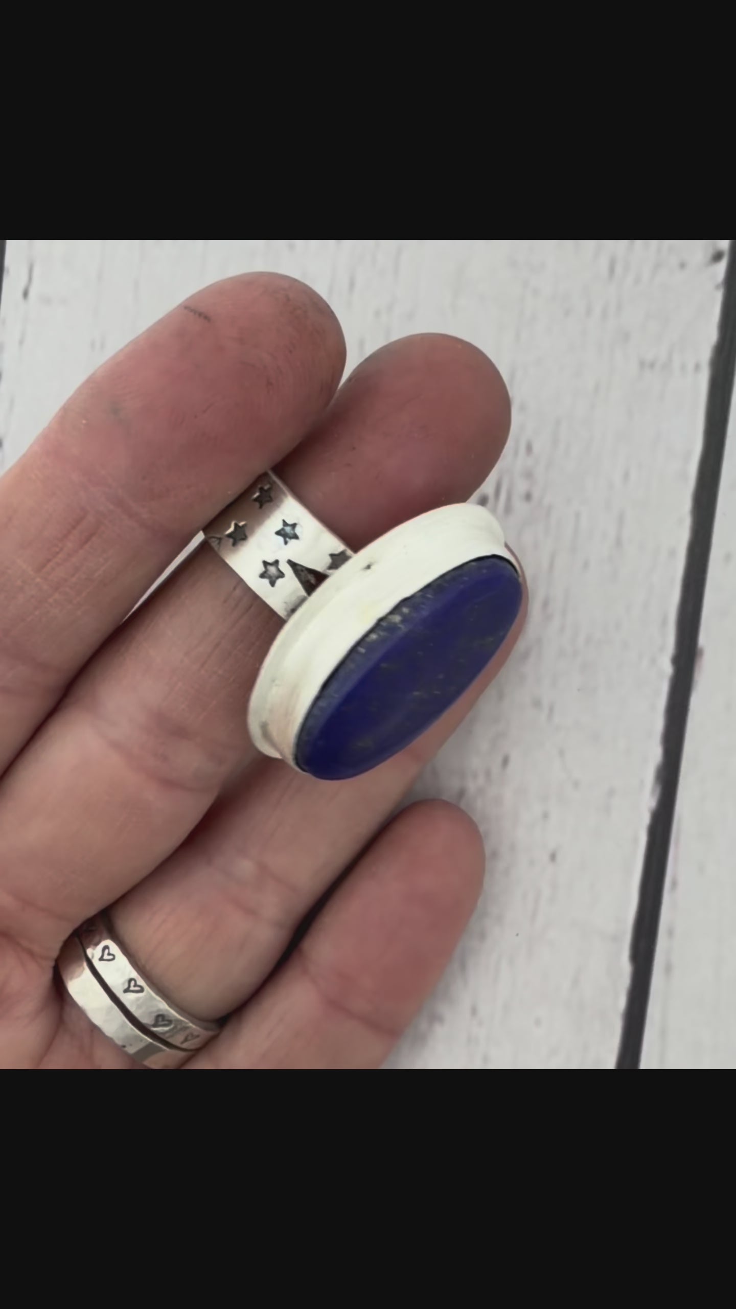 Lapis Lazuli Moonphase Ring