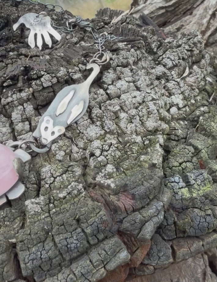 Opossum Rose Quartz Necklace