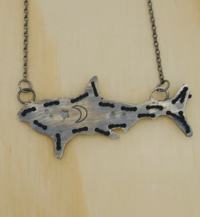 Stitched Shark Necklace