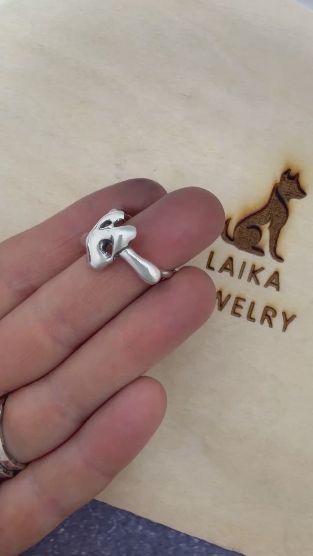 Sculptural Splat Sterling Silver Ring