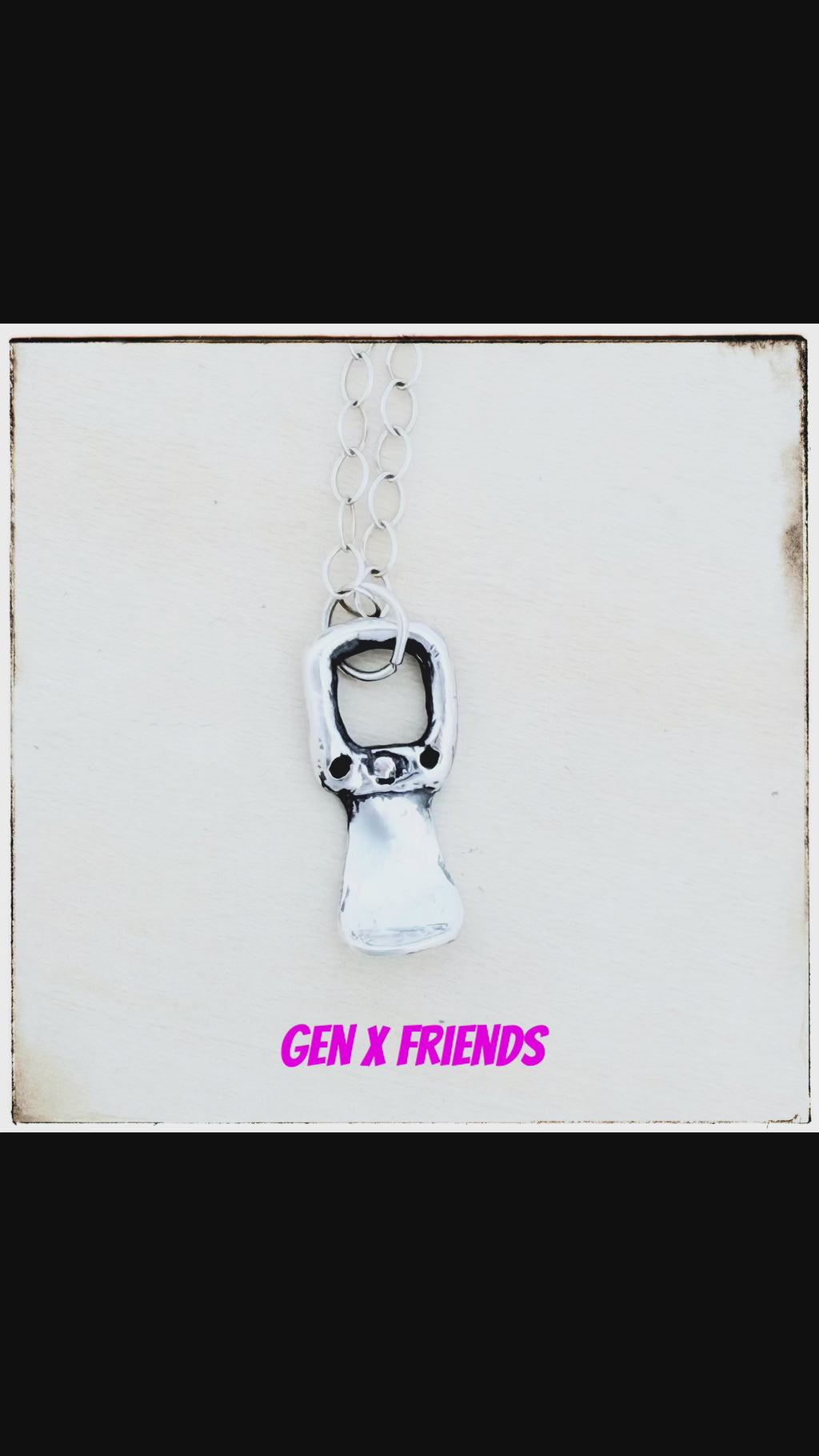 Tiny Soda Can Tab Sterling Silver Necklace
