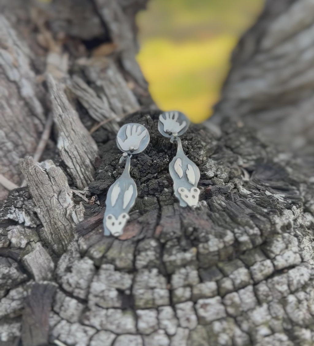 Opossum Love Dangle Earrings