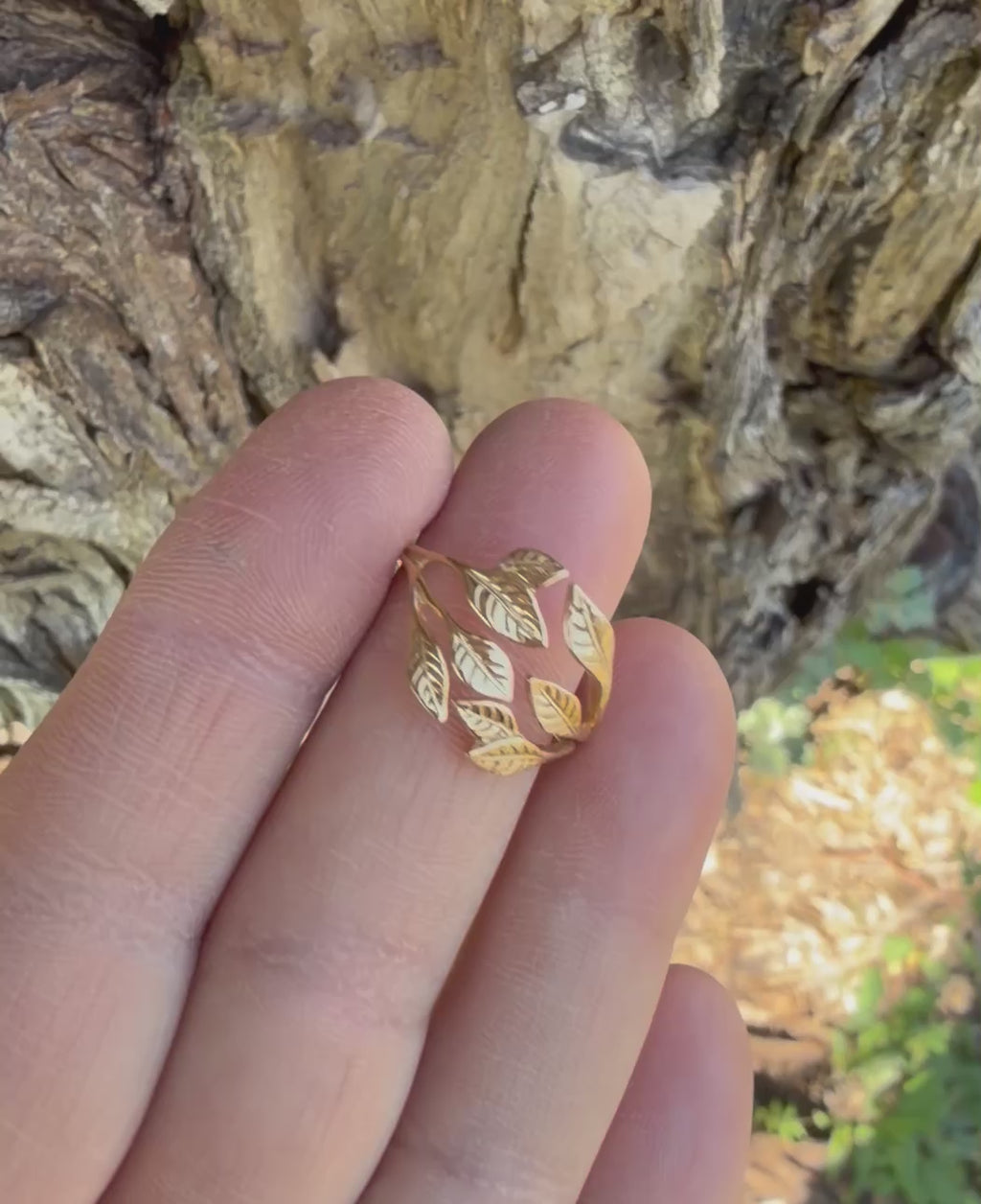 Bronze Fall Leaf Cluster Ring