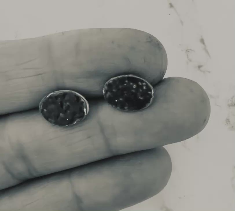 Blue Dot Enamel Post Earrings