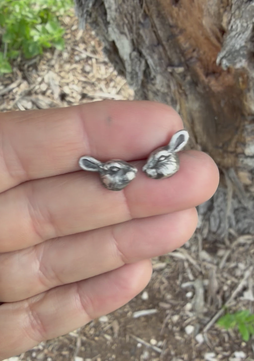Rabbit Head Earrings