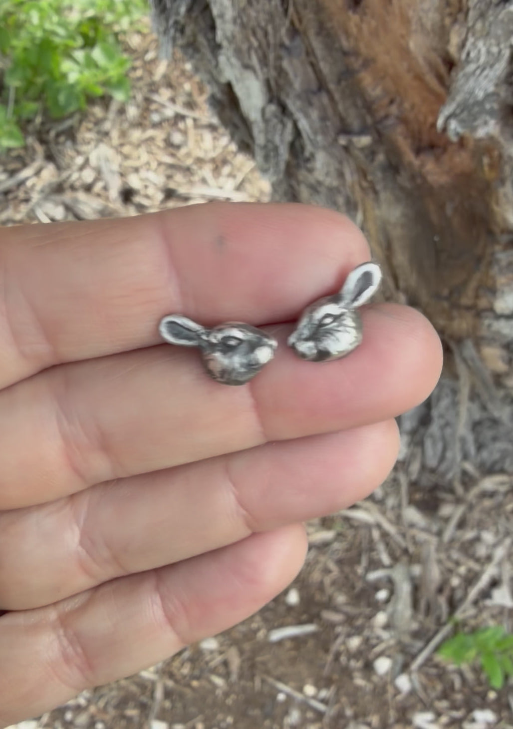 Rabbit Head Earrings