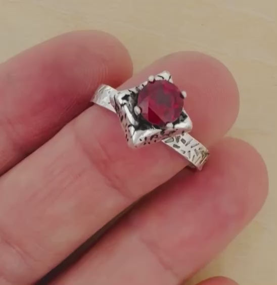 Scarlet Dream Garnet Ring