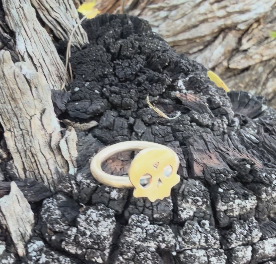 Golden Skull Ring