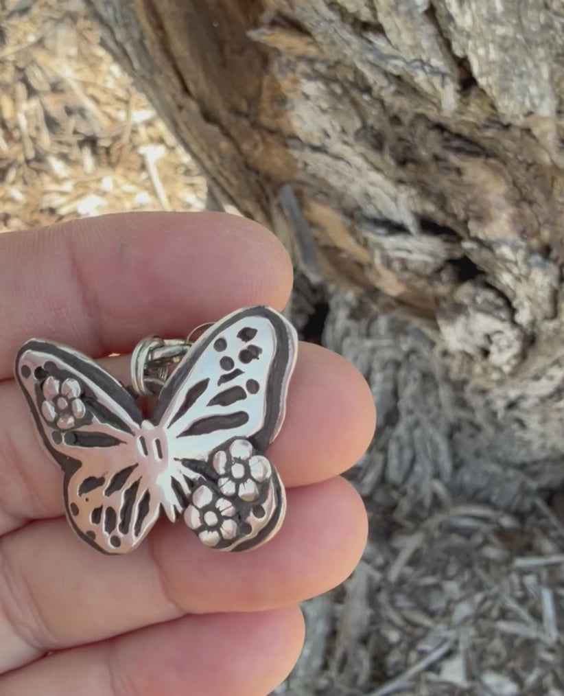 Flowery Butterfly Necklace