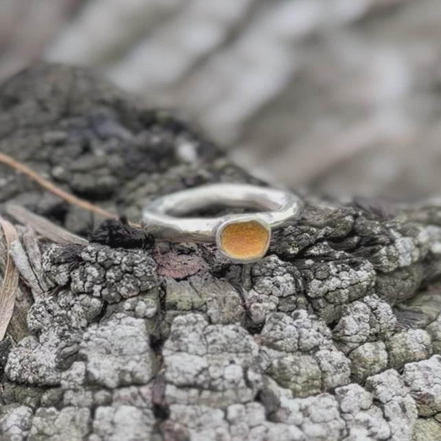 Orange Flocked Ring